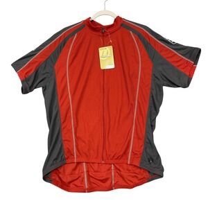 Novara Sprint Cycling Jersey Mens XXL Red Gray Short Sleeve Zip Pockets Canada